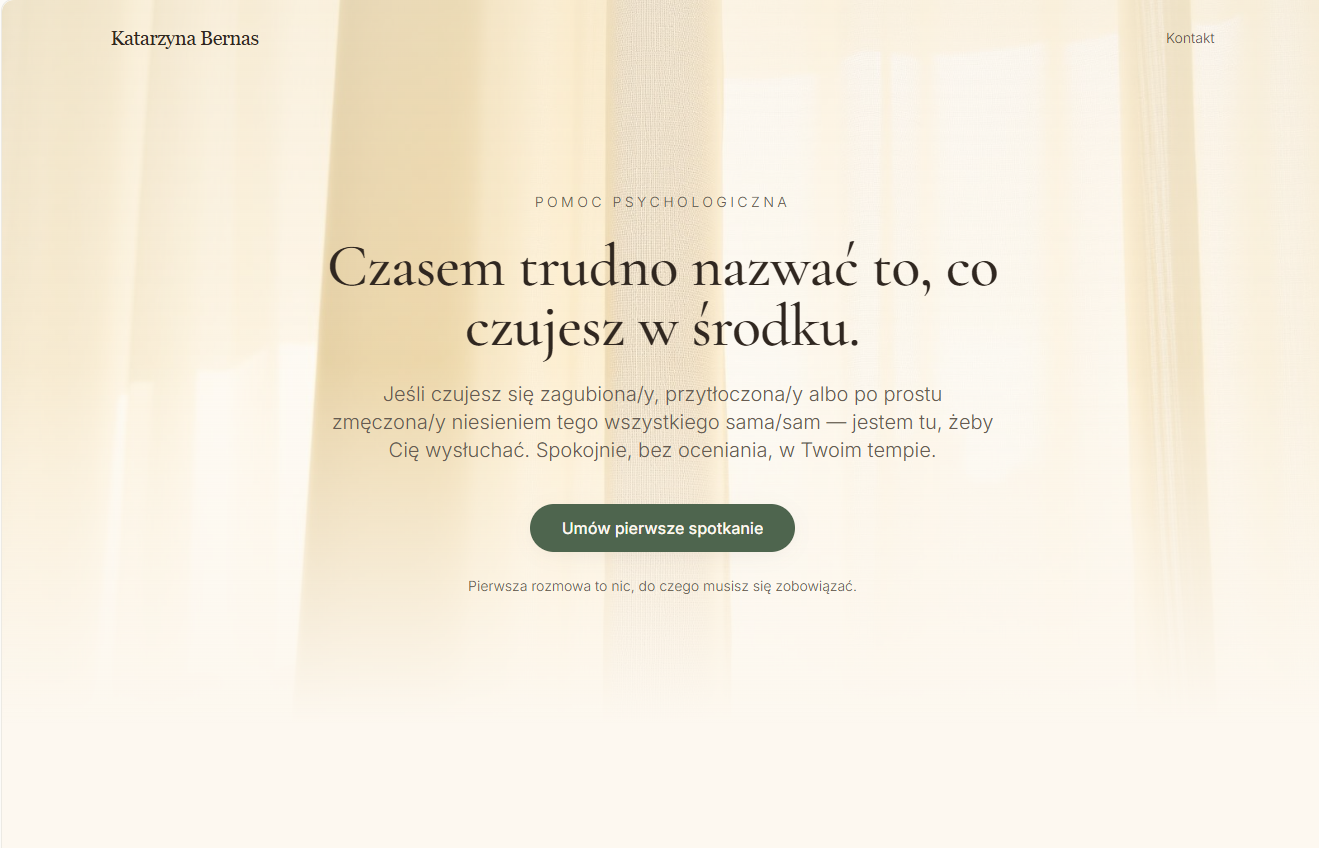 Empathia Place — projekt strony internetowej studia dobrostanu