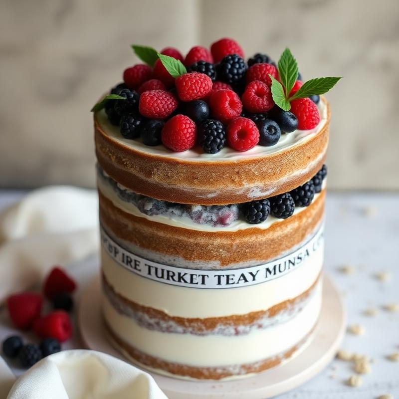 Naked cake z owocami